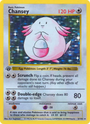 Chansey - Base Set (Shadowless) #3 Pokemon card