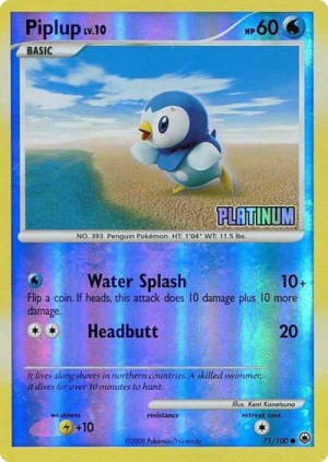 Piplup - Burger King Promos #71 Pokemon card