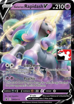 Galarian Rapidash V - Prize Pack Series Cards #SWSH111 Pokemon card