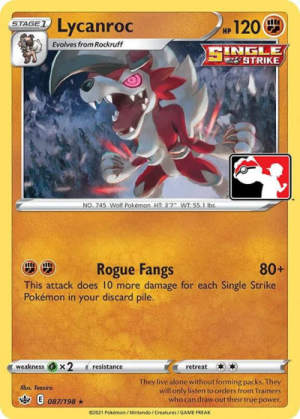 Lycanroc - Prize Pack Series Cards #87 Pokemon card