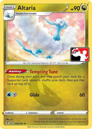 Altaria - Prize Pack Series Cards #106 Pokemon card