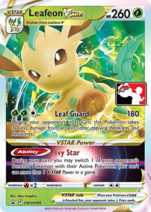 Leafeon VSTAR - Prize Pack Series Cards #SWSH195 Pokemon card