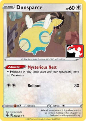 Dunsparce - Prize Pack Series Cards #207 Pokemon card