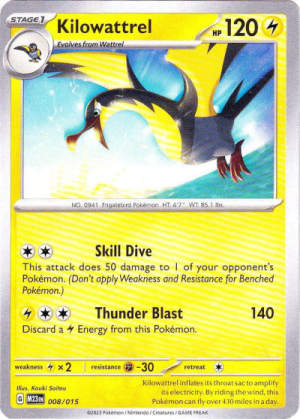 Kilowattrel - McDonald's Promos 2023 #8 Pokemon card