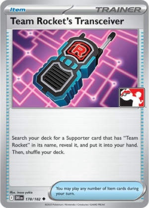Team Rocket's Transceiver - Prize Pack Series Cards #178 Pokemon card