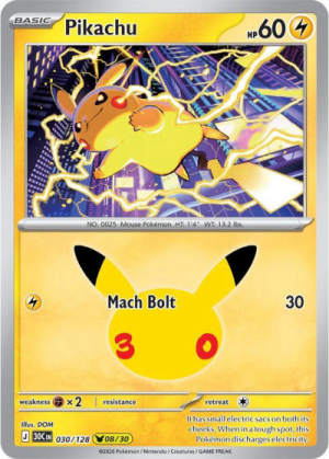 Pikachu - ME: 30th Celebration #30 Pokemon card