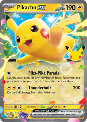 Pikachu ex - ME: 30th Celebration #53 Pokemon card